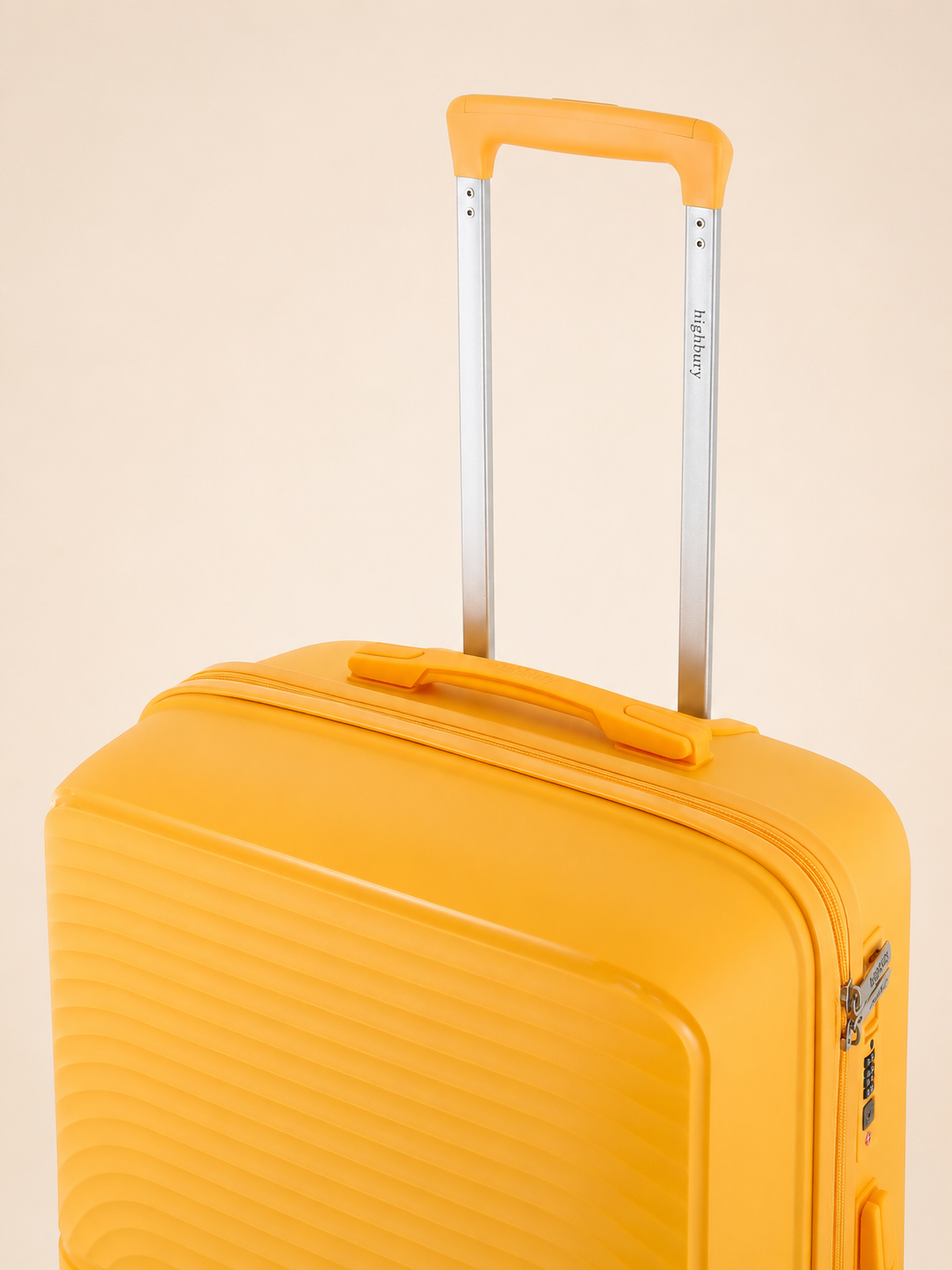 Highbury Venice Yellow Hard Shell Luggage Set of 3 | Polypropylene TSA Lock Suitcases