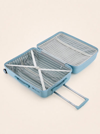 Highbury Venice Blue Hard Shell Luggage Set of 3 | Polypropylene Suitcases