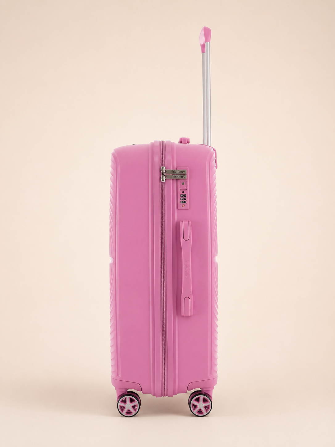 Highbury Venice Pink Hard Shell Luggage Set of 3 | TSA Lock PP Suitcases