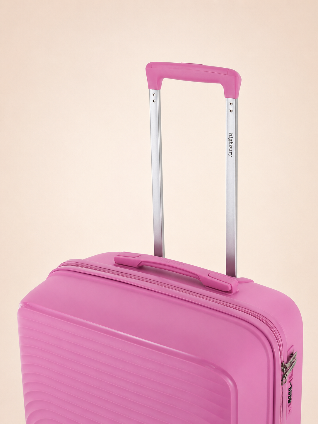 Highbury Venice Pink Hard Shell Luggage Set of 3 | TSA Lock PP Suitcases