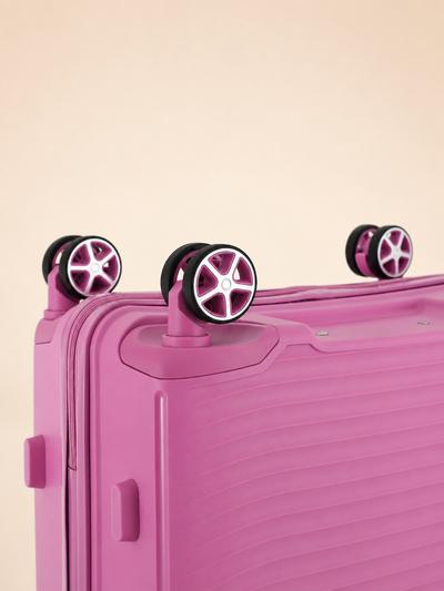 Highbury Venice Pink Hard Shell Luggage Set of 3 | TSA Lock PP Suitcases