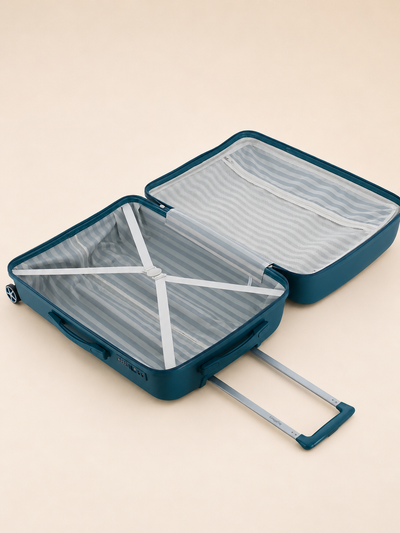 Highbury Venice Teal Hard Shell Luggage Set of 3 | TSA Lock Suitcases