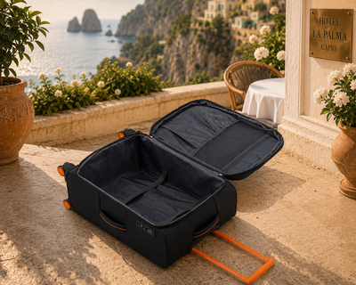 Highbury Polyester Soft Shell Luggage Set – 3 Piece Spinner Suitcases with 8 Wheels (20", 24", 28")