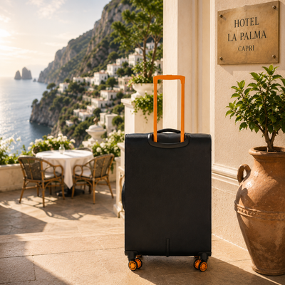 Highbury Polyester Soft Shell Luggage Set – 3 Piece Spinner Suitcases with 8 Wheels (20", 24", 28")