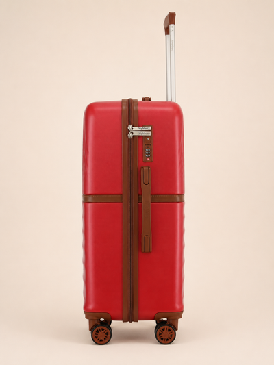 Highbury Sensu Burgundy Hard Shell Luggage Set of 3 | TSA Lock ABS Suitcases