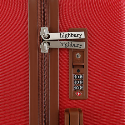 Highbury Sensu Burgundy Hard Shell Luggage Set of 3 | TSA Lock ABS Suitcases