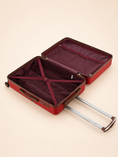Highbury Sensu Burgundy Hard Shell Luggage Set of 3 | TSA Lock ABS Suitcases
