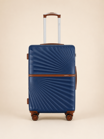 Highbury Sensu Navy Hard Shell Luggage Set of 3 | TSA Lock ABS Suitcases