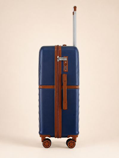 Highbury Sensu Navy Hard Shell Luggage Set of 3 | TSA Lock ABS Suitcases