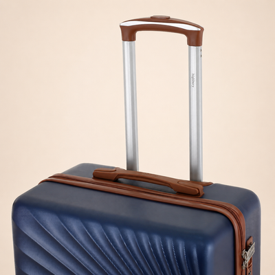 Highbury Sensu Navy Hard Shell Luggage Set of 3 | TSA Lock ABS Suitcases