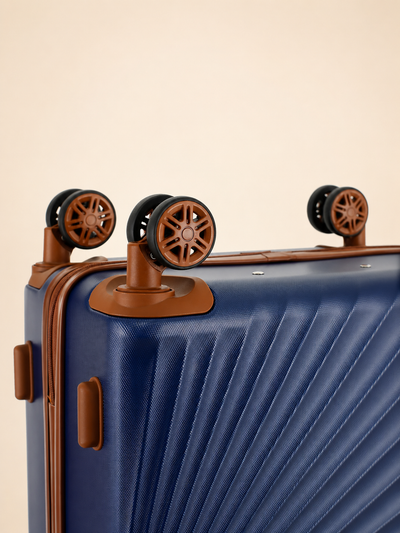 Highbury Sensu Navy Hard Shell Luggage Set of 3 | TSA Lock ABS Suitcases