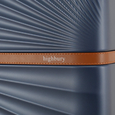 Highbury Sensu Navy Hard Shell Luggage Set of 3 | TSA Lock ABS Suitcases
