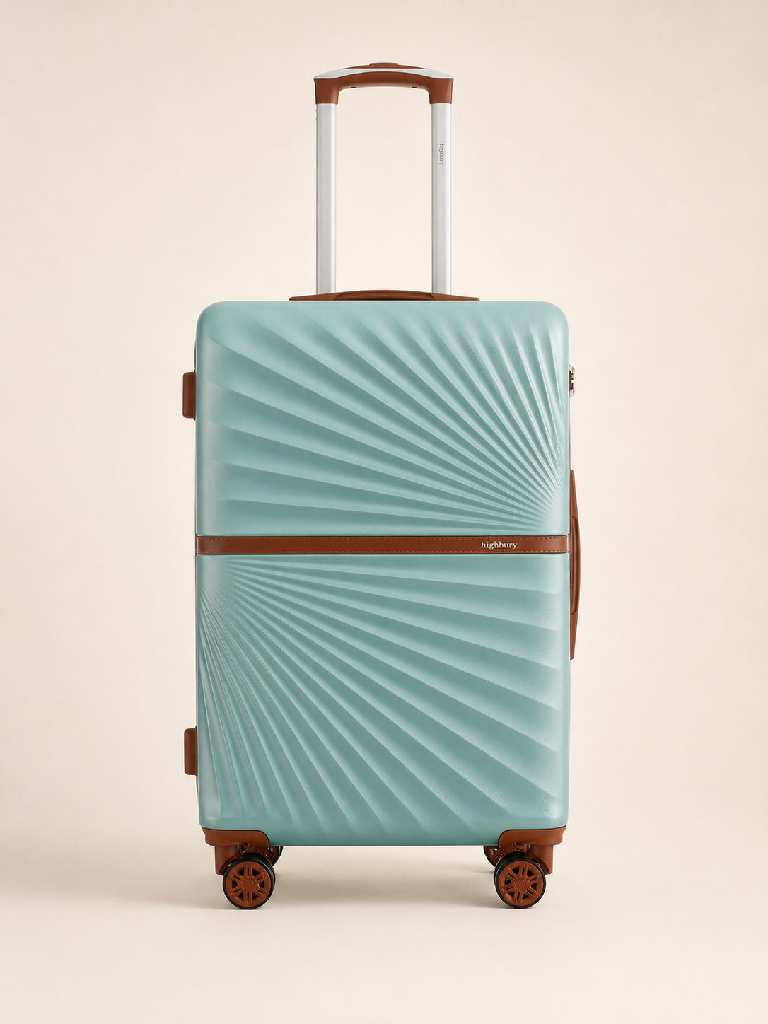 Highbury Sensu Sage Green Hard Shell Luggage Set of 3 | TSA Lock ABS Suitcases