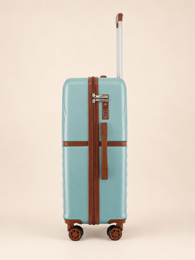 Highbury Sensu Sage Green Hard Shell Luggage Set of 3 | TSA Lock ABS Suitcases