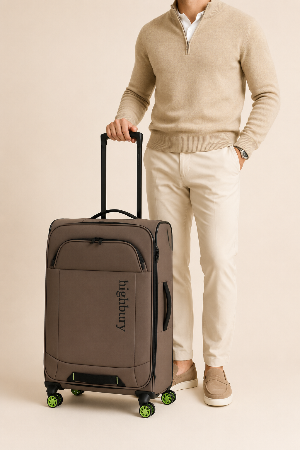 Brown Soft Shell Holiday Luggage Set
