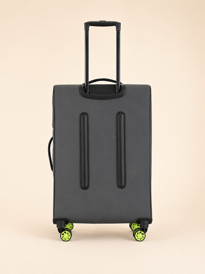 Highbury Grey Soft Shell Luggage Set of 3 | TSA Lock Spinner Suitcases