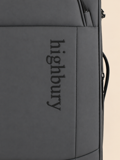 Highbury Grey Soft Shell Luggage Set of 3 | TSA Lock Spinner Suitcases