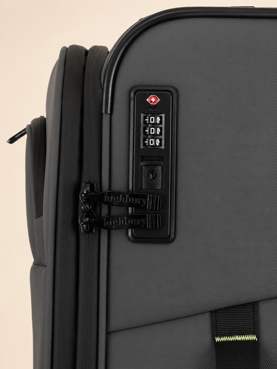 Highbury Grey Soft Shell Luggage Set of 3 | TSA Lock Spinner Suitcases