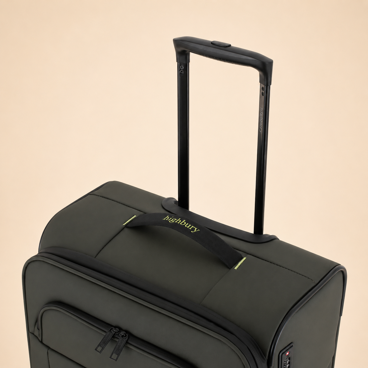 Highbury Olive Soft Shell Luggage Set of 3 | TSA Lock Spinner Suitcases