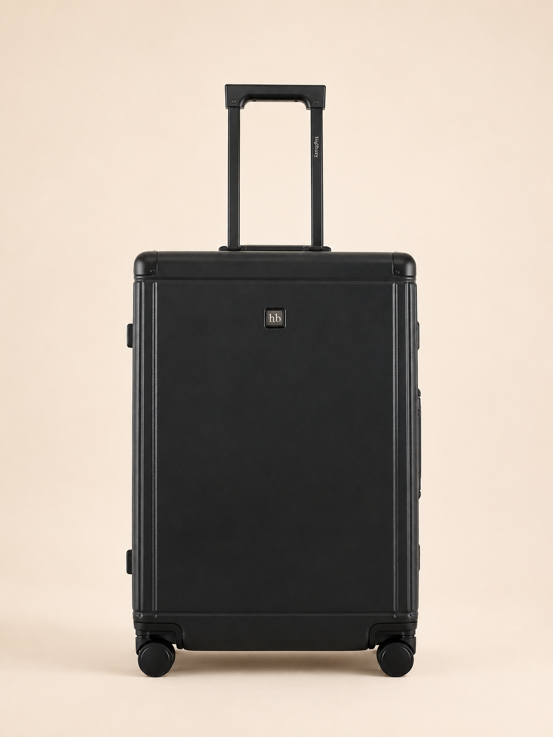 Highbury Cargo Black Aluminium Frame Luggage Set of 3 | Zipless TSA Lock Suitcases