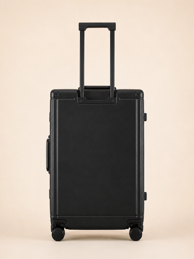 Highbury Cargo Black Aluminium Frame Luggage Set of 3 | Zipless TSA Lock Suitcases