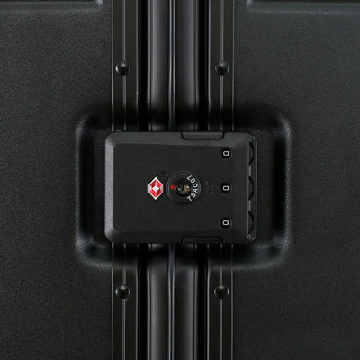 Highbury Cargo Black Aluminium Frame Luggage Set of 3 | Zipless TSA Lock Suitcases