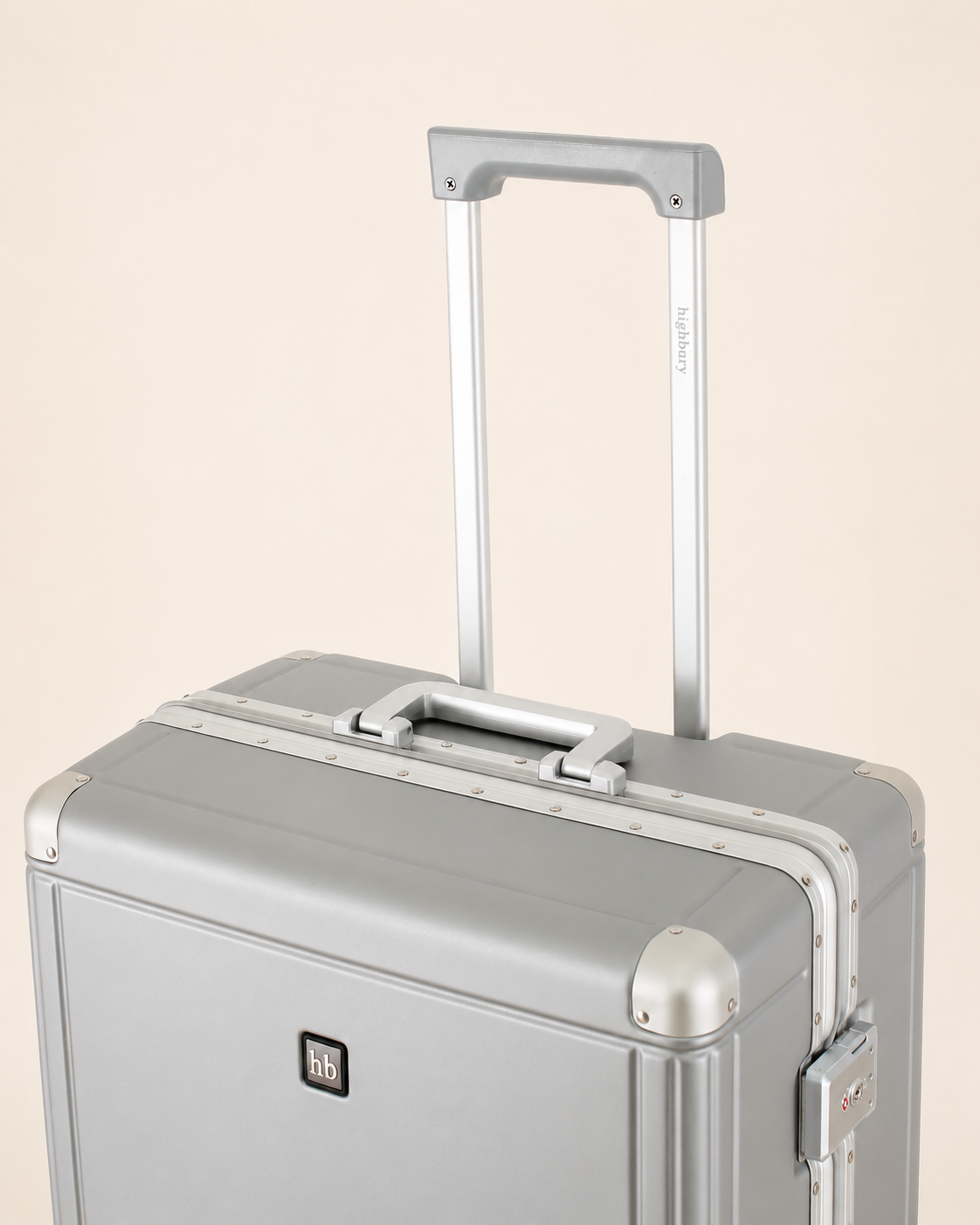 Highbury Cargo Silver Aluminium Frame Luggage Set of 3 | Zipless TSA Lock Suitcases