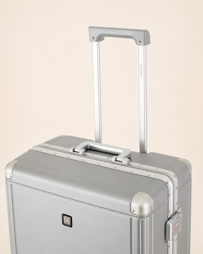 Highbury Cargo Silver Aluminium Frame Luggage Set of 3 | Zipless TSA Lock Suitcases