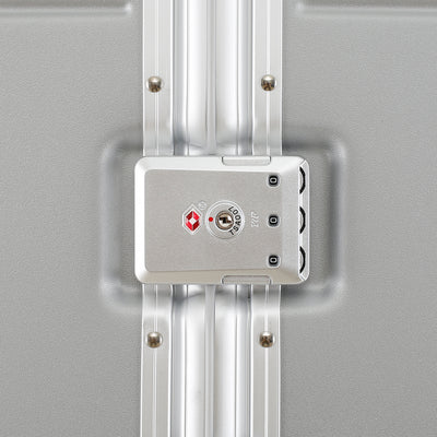 Highbury Cargo Silver Aluminium Frame Luggage Set of 3 | Zipless TSA Lock Suitcases