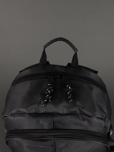 Highbury 18-Inch Black Laptop Backpack – Durable Polyester Work, School & Travel Bag with USB Charging Port
