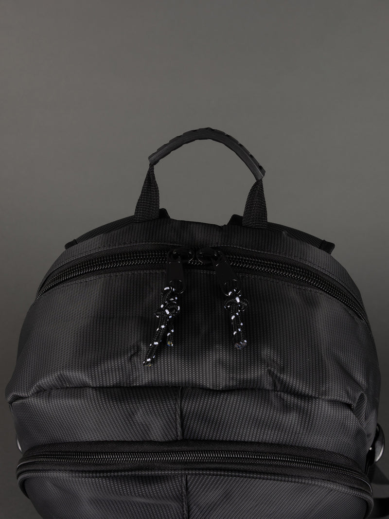 Highbury 18-Inch Black Laptop Backpack – Durable Polyester Work, School & Travel Bag with USB Charging Port