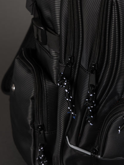 Highbury 18-Inch Black Laptop Backpack – Durable Polyester Work, School & Travel Bag with USB Charging Port