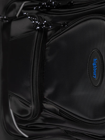 Highbury 18-Inch Black Laptop Backpack – Durable Polyester Work, School & Travel Bag with USB Charging Port