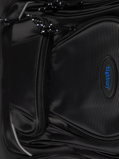 Highbury 18-Inch Black Laptop Backpack – Durable Polyester Work, School & Travel Bag with USB Charging Port