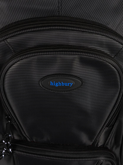 Highbury 18-Inch Black Laptop Backpack – Durable Polyester Work, School & Travel Bag with USB Charging Port