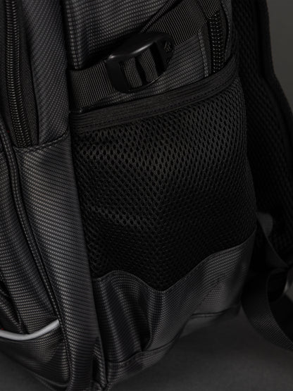 Highbury 18-Inch Black Laptop Backpack – Durable Polyester Work, School & Travel Bag with USB Charging Port