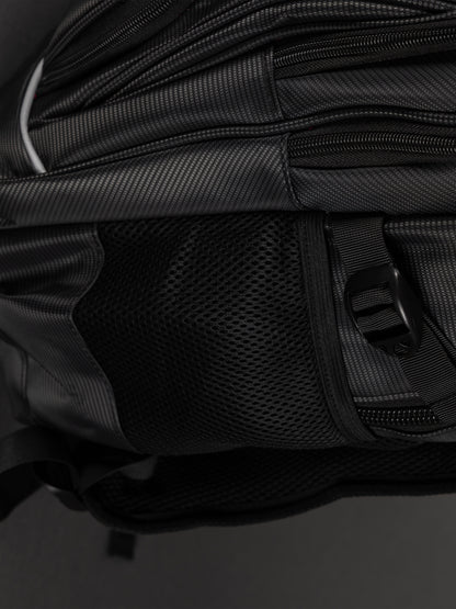 Highbury 18-Inch Black Laptop Backpack – Durable Polyester Work, School & Travel Bag with USB Charging Port