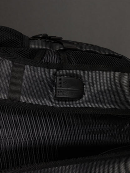 Highbury 18-Inch Black Laptop Backpack – Durable Polyester Work, School & Travel Bag with USB Charging Port