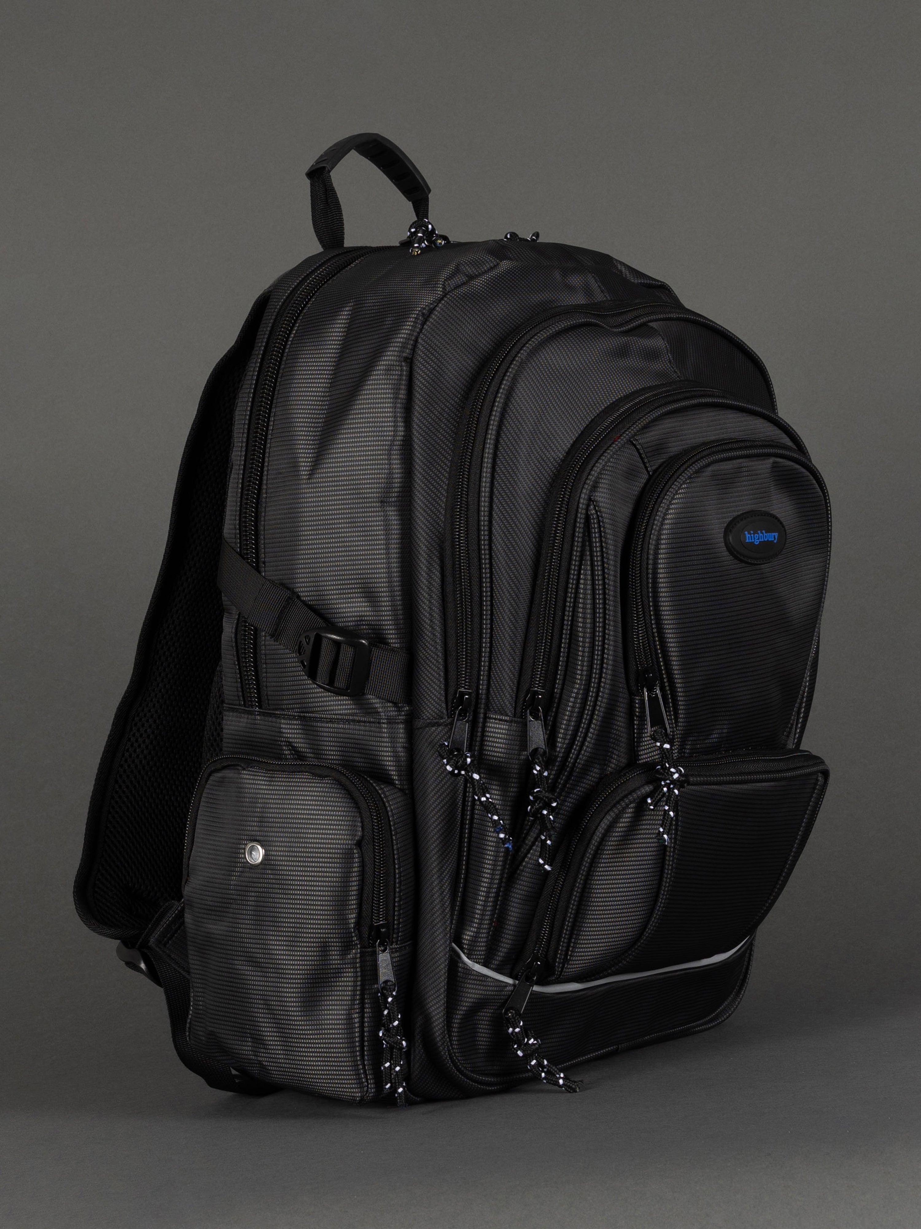 "Black laptop backpack for school, work, and travel"