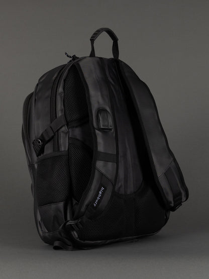"Professional black backpack with organiser pockets"