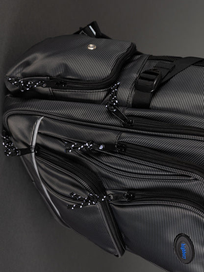 Highbury 18-Inch Grey Laptop Backpack – Durable Polyester Work, School & Travel Bag with USB Charging Port