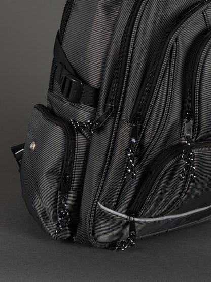 Highbury 18-Inch Grey Laptop Backpack – Durable Polyester Work, School & Travel Bag with USB Charging Port