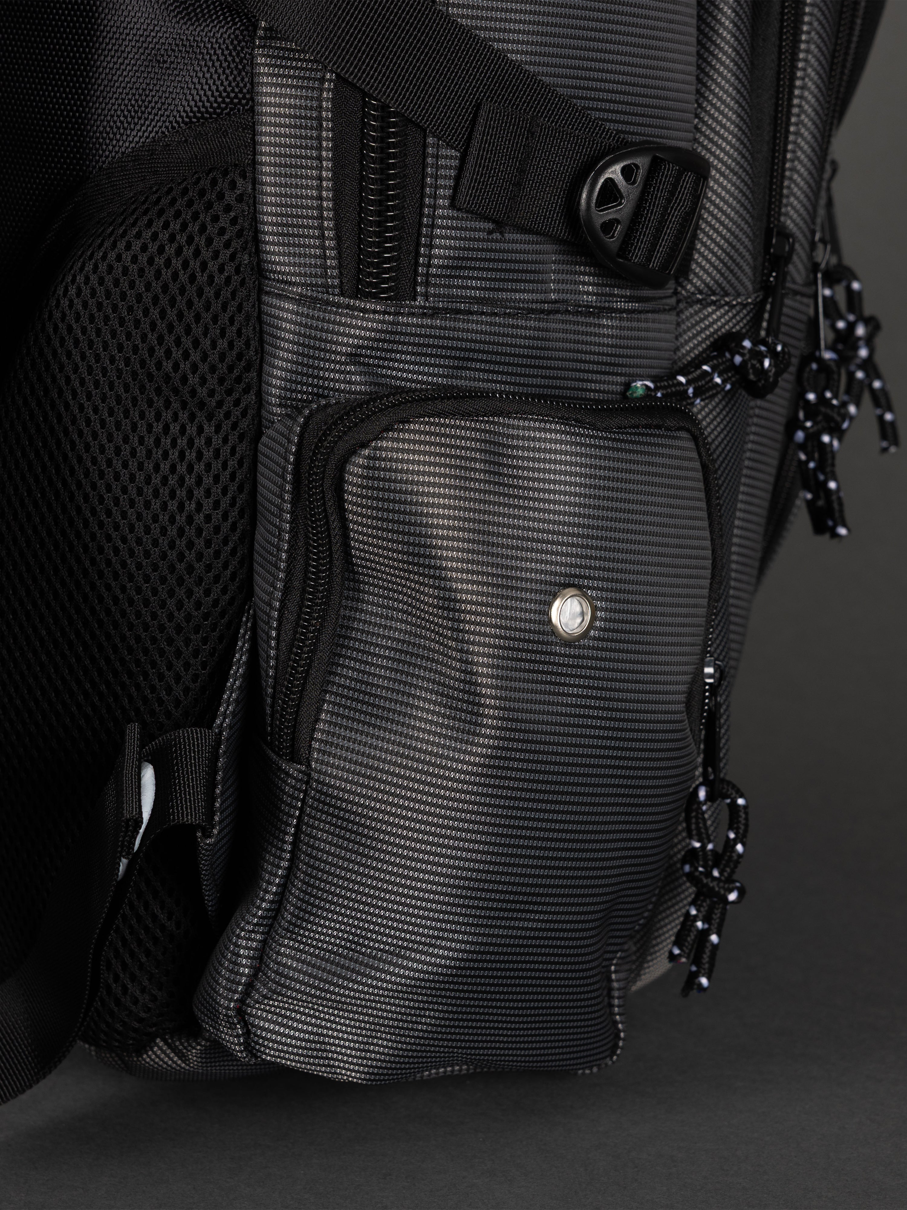 Highbury 18-Inch Grey Laptop Backpack – Durable Polyester Work, School & Travel Bag with USB Charging Port