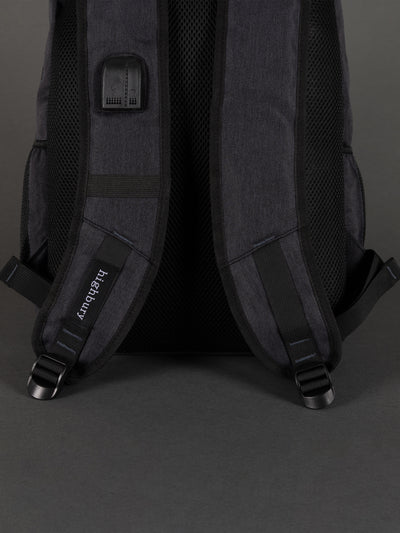 Highbury 18-Inch Grey Laptop Backpack – 1680D Polyester Work, School & Travel Bag with USB Charging Port