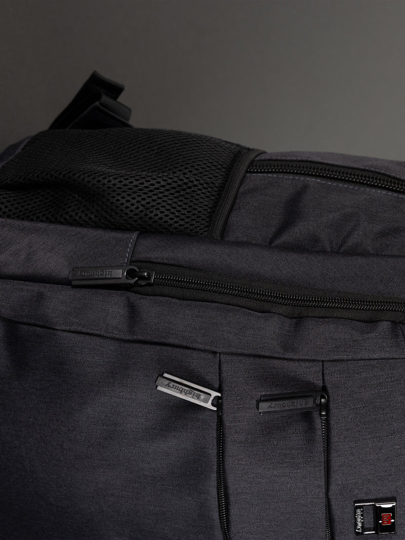 Highbury 18-Inch Grey Laptop Backpack – 1680D Polyester Work, School & Travel Bag with USB Charging Port