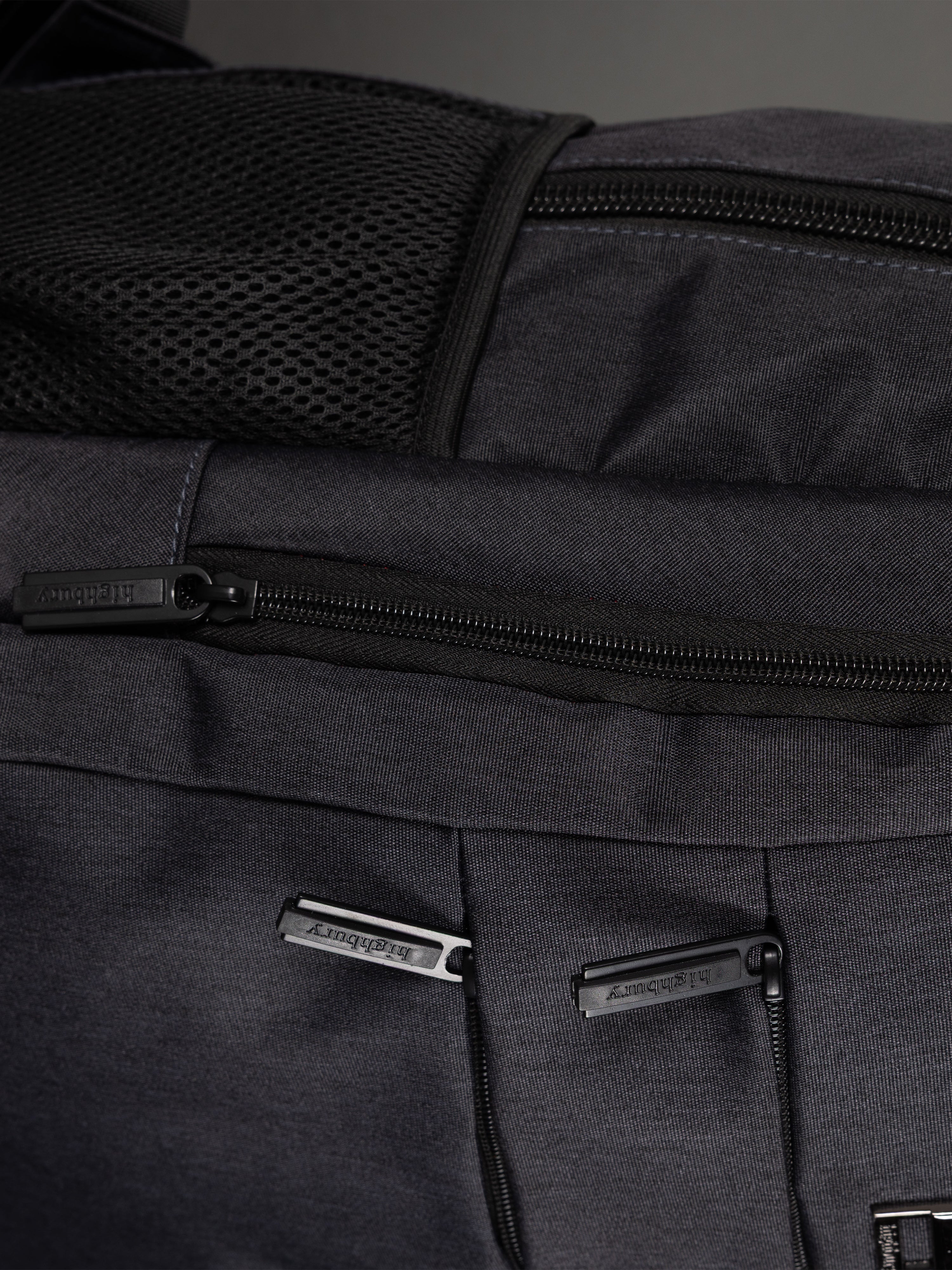 Highbury 18-Inch Grey Laptop Backpack – 1680D Polyester Work, School & Travel Bag with USB Charging Port