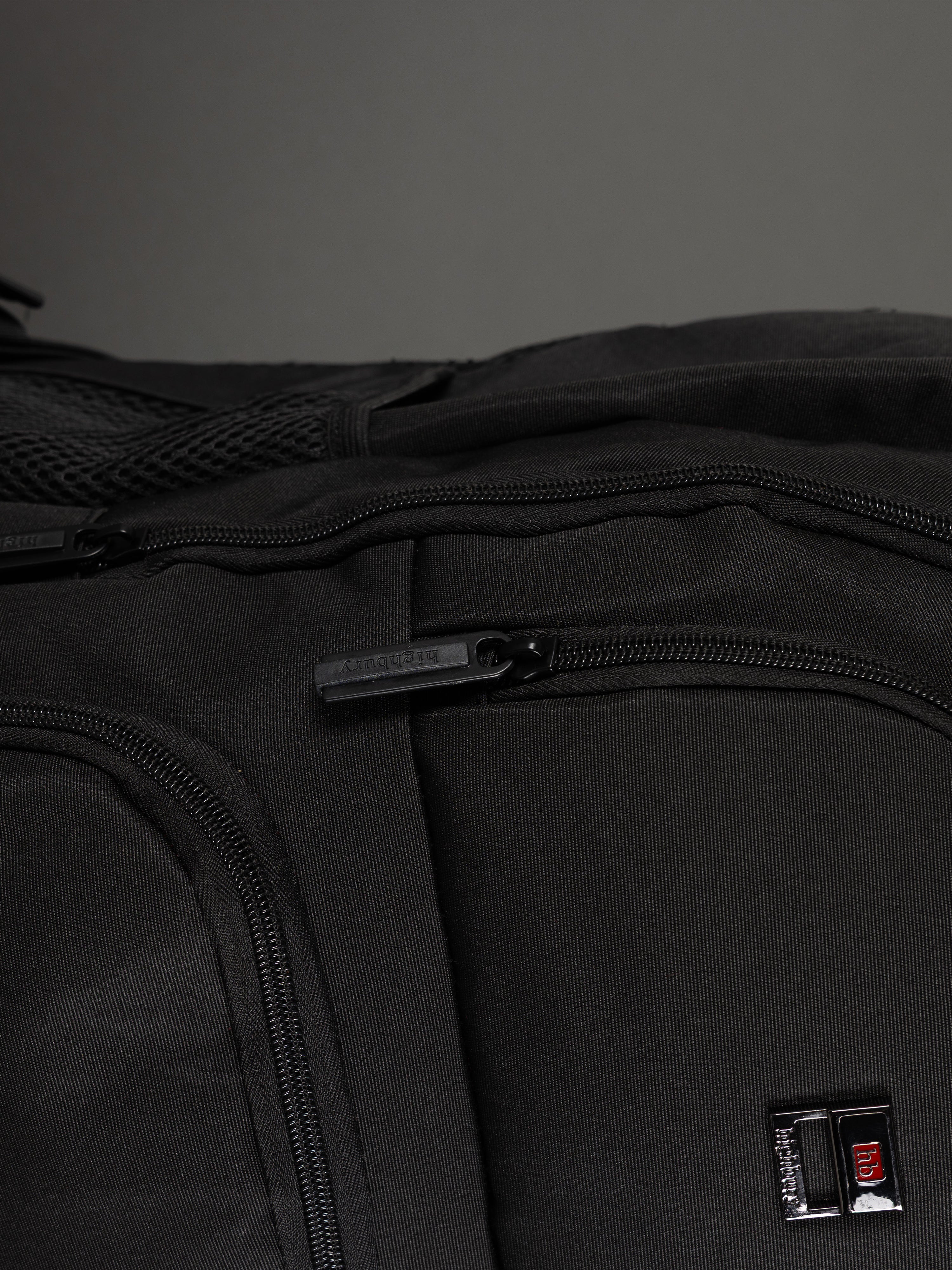 Highbury 18-Inch Black Laptop Backpack – 1680D Polyester Work, School & Travel Bag with USB Charging Port