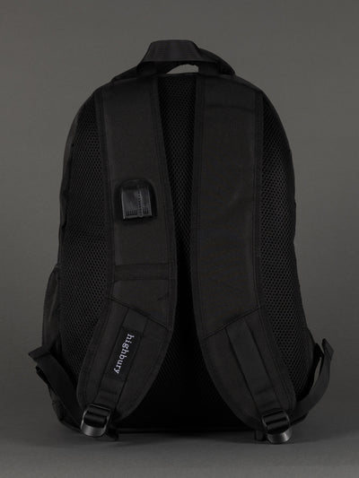 "Highbury 18-inch rugged polyester backpack with USB port"