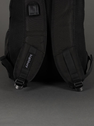 "Christmas gift idea – black laptop backpack with USB charging"