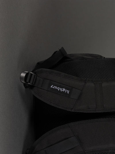 Highbury 18-Inch Black Laptop Backpack – 1680D Polyester Work, School & Travel Bag with USB Charging Port